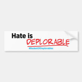Hate is betreurenswaardig: Anti-Trump-Bumpersticke Bumpersticker