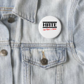 Hate is een keuze ronde button 5,7 cm (In situ)