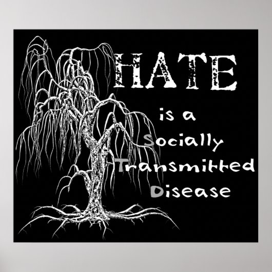 Hate is een STD Poster (Voorkant)