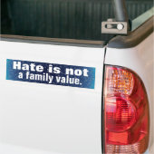 Hate is geen familiewaarde. bumpersticker (Op Truck)