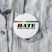 Hate is geen familiewaarde ronde button 4,0 cm (In situ)