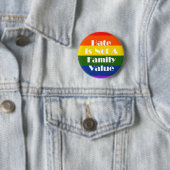 Hate is geen familiewaarde ronde button 5,7 cm (In situ)