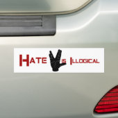 Hate is Illogical Equality Bumpersticker Decal (Op auto)