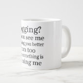 Hate Jogging Quote Grote Koffiekop (Voorkant rechts)