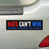 Hate kan niet winnen! Bumpersticker (Op auto)
