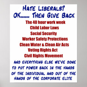 Hate Liberals? Poster