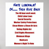 Hate Liberals? Poster (Voorkant)