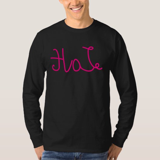 Hate Love Mirror Double Image Meaning  Men Women T-shirt (Voorkant)