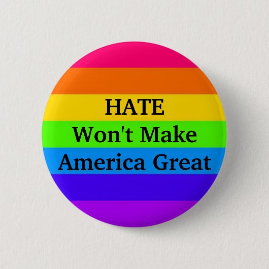 "HATE maakt Amerika niet geweldig" Ronde Button 5,7 Cm (Voorkant)