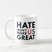 Hate maakt ons niet geweldig koffiemok (Links)