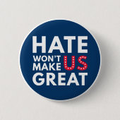 Hate maakt ons niet geweldig ronde button 5,7 cm (Voorkant)