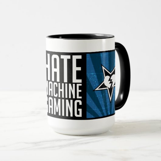 Hate Machine Gaming Mok - Propaganda Blue (Voorkant rechts)