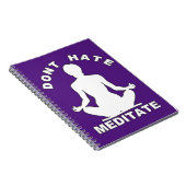 Hate Meditate niet - White Notitieboek (Rechterzijde)