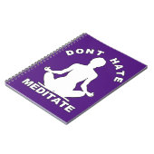 Hate Meditate niet - White Notitieboek (Linkerzijde)