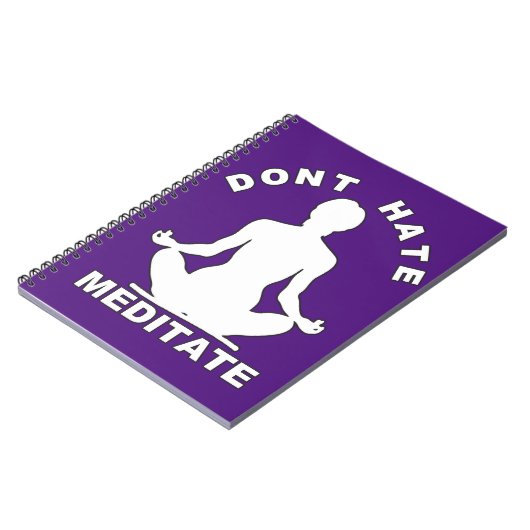 Hate Meditate niet - White Notitieboek (Linkerzijde)