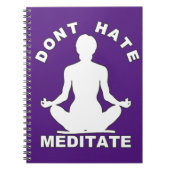 Hate Meditate niet - White Notitieboek (Voorkant)