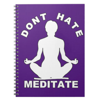 Hate Meditate niet - White Notitieboek