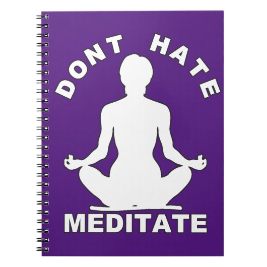 Hate Meditate niet - White Notitieboek (Voorkant)