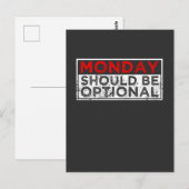 Hate Mondays Funny Employee Lazy People Humor Briefkaart (Voorkant / Achterkant)