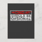 Hate Mondays Funny Employee Lazy People Humor Briefkaart (Voorkant)