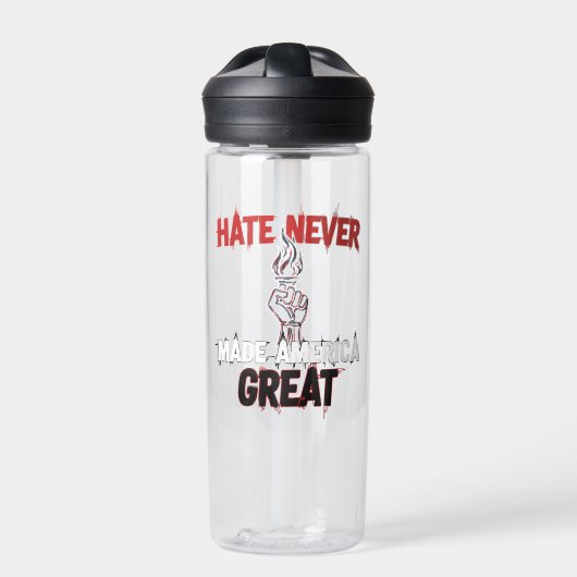 Hate Never Made America Great Patriotic Protest Waterfles (Voorkant)