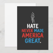 Hate Never Made America Great Patriotic Statement Kaart (Voorkant / Achterkant)