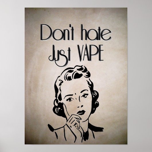 Hate niet alleen maar Vape Poster (Voorkant)