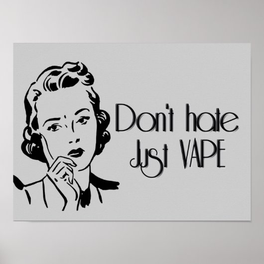 Hate niet alleen maar Vape Poster (Voorkant)
