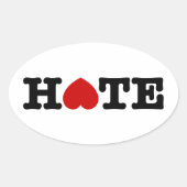 HATE OVALE STICKER (Voorkant)