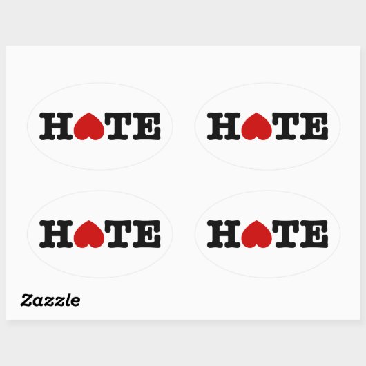HATE OVALE STICKER (Vel)