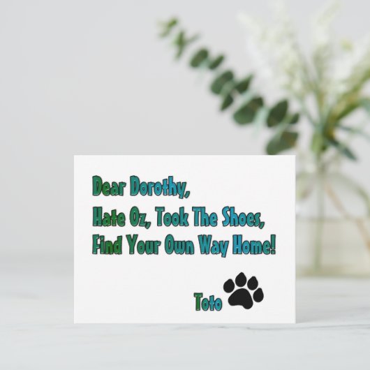 Hate oz briefkaart (Staand voorkant)