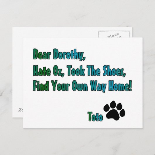 Hate oz briefkaart (Voorkant / Achterkant)