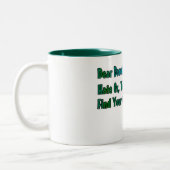 Hate oz tweekleurige koffiemok (Links)