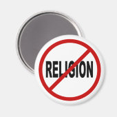 Hate Religion/No Religion Allowed Sign Statement Magneet (Voorkant / Achterkant)