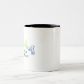 Hate Roller Schaats LGBTQ+ Rainbow Derby niet hate Tweekleurige Koffiemok (Center)