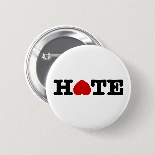 HATE RONDE BUTTON 5,7 CM (Voorkant /achterkant)