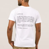 Hate schande mannen met lange adem, ik Corinthians T-shirt (Achterkant)