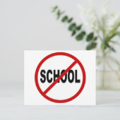 Hate School/No School Allowed Sign Statement Briefkaart (Staand voorkant)
