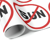 Hate Sun/No Sun Toegestane Sign Statement Cadeaupapier (Rol Hoek)