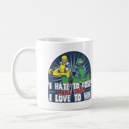Hate to Lose Kart Koffiemok (Links)