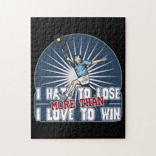 Hate to Lose Mannen Tennis Legpuzzel (Verticaal)