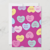 hate valentines day candy hearts kaart (Voorkant)