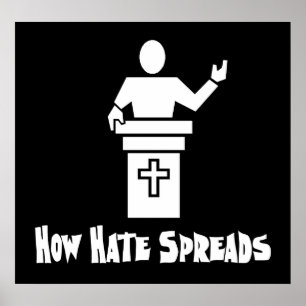 Hate van de pulpit poster