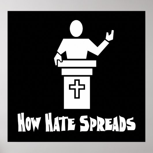 Hate van de pulpit poster (Voorkant)