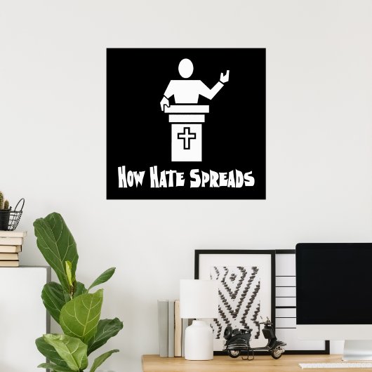 Hate van de pulpit poster (Thuiskantoor)