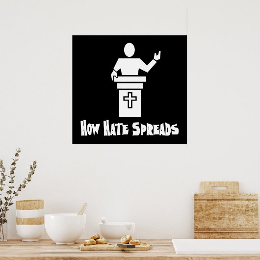 Hate van de pulpit poster (Keuken)