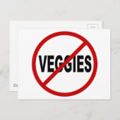 Hate Veggies/No Veggies AllowSign Statement Briefkaart (Voorkant / Achterkant)