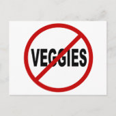 Hate Veggies/No Veggies AllowSign Statement Briefkaart (Voorkant)