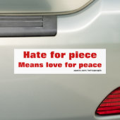 Hate voor bumper voor stuk bumpersticker (Op auto)