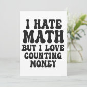 Hate Wiskunde, maar liefdestellen geld grappig wor Kaart (Staand voorkant)